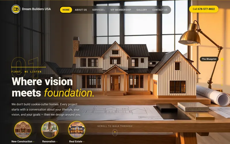 DreamBuildersUSA 3D homepage