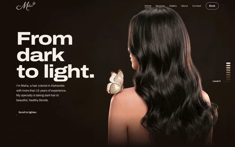 Maha Beauty Salon homepage