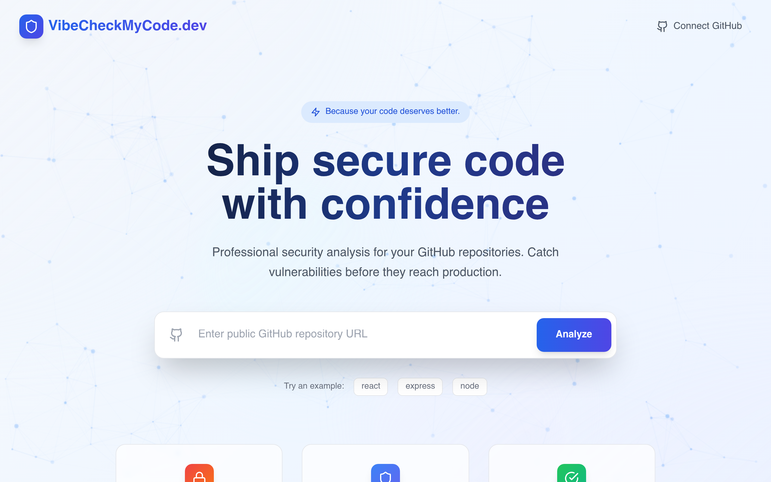 VibeCheckMyCode live screenshot